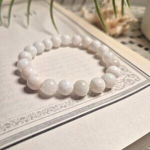 Moonstone Stretch Bead Bracelet